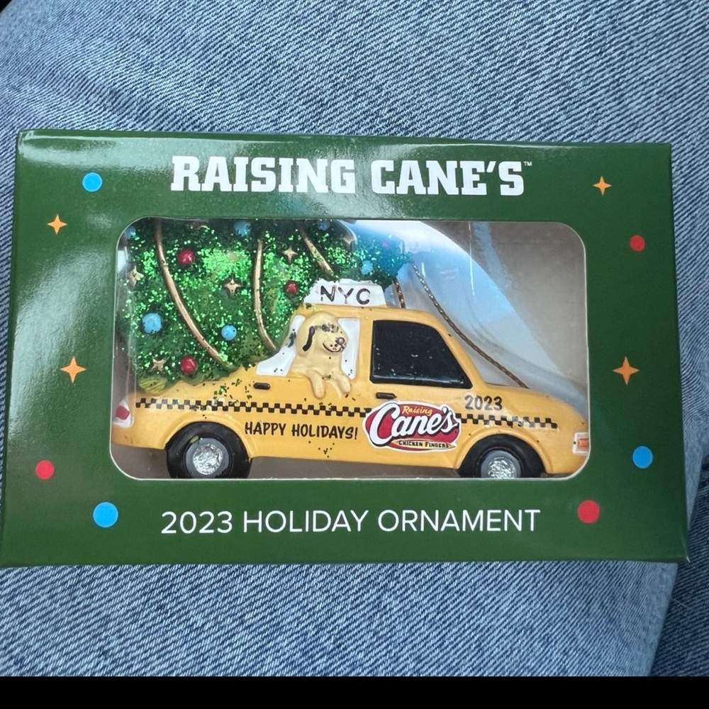 Raising canes Christmas ornamental
